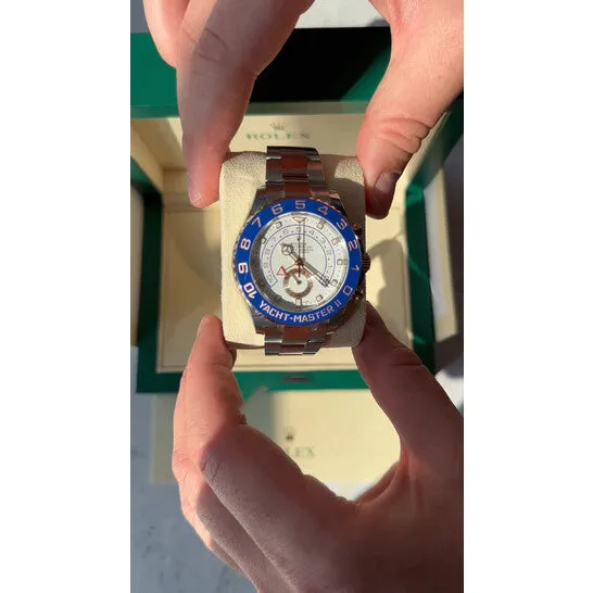 Earrings JMS always Original Rolex YachtMaster II Chronograph Automatic White Dial Mens Steel and 18K Everose Gold Watch 1166810002