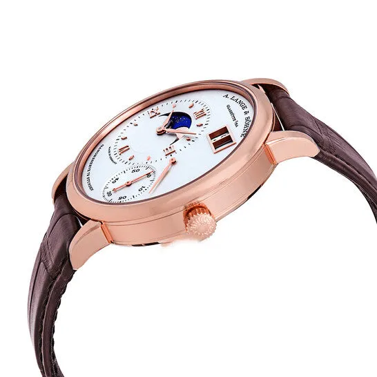Earrings Original A Lange Sohne Grand Lange 1 Moonphase 18kt Rose Gold Silver Dial Mens Watch 139032 JMS always