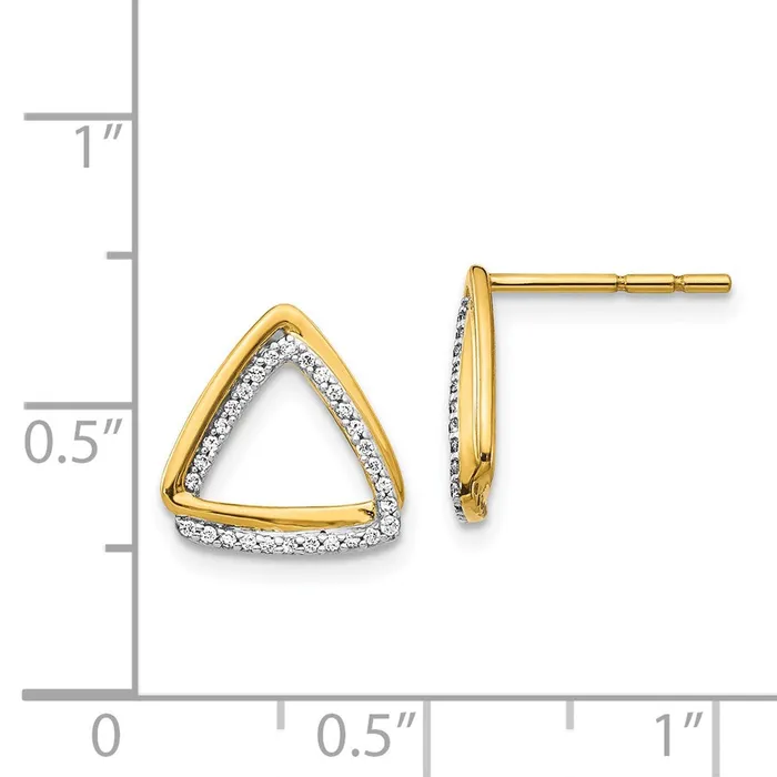 Earrings Solid 14k Yellow Gold Simulated CZ Earrings Goldia Earrings Solid 14k Yellow Gold Simulated CZ Earrings Goldia