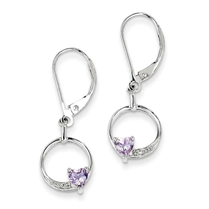 Earrings Sterling Silver Pink Quartz Diamond Earrings Goldia