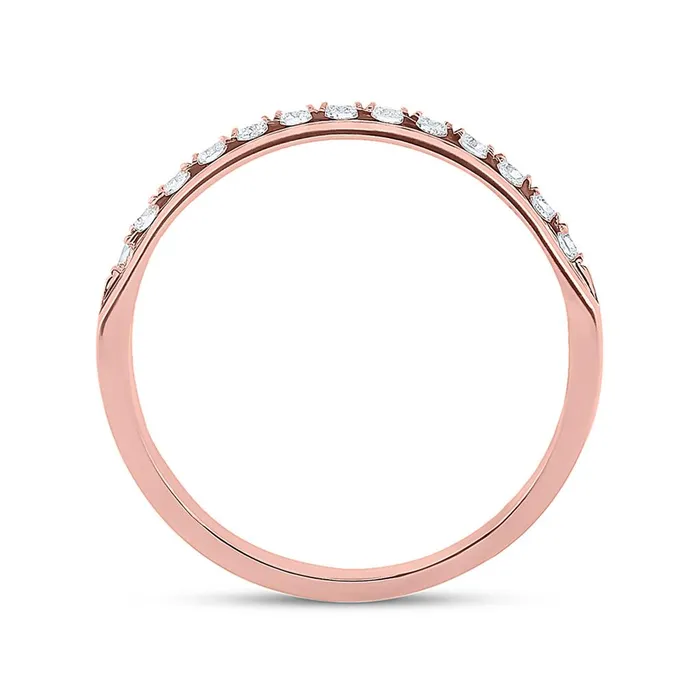 gndatlanta 14k Rose Gold Round Diamond Wedding Single Row Band Ring 13 Cttw Rings