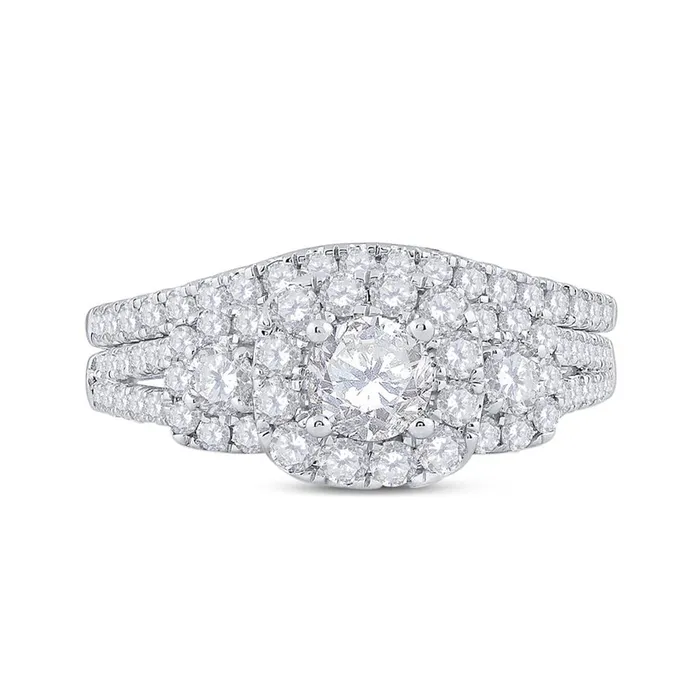 gndatlanta 14k Yellow Gold Round Diamond 3stone Bridal Engagement Ring 112 Cttw Certified Rings