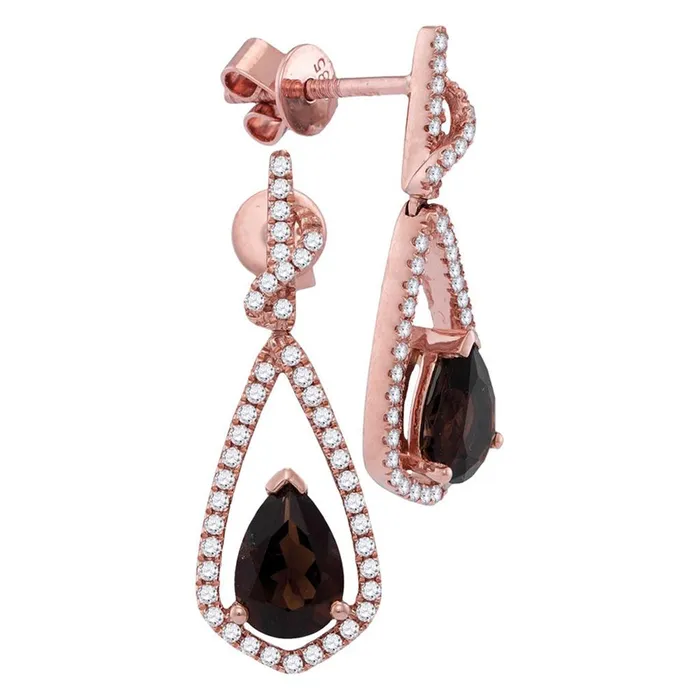 gndatlanta Earrings 13CTWDiamond 12MINCT SMOKEY EARRINGS