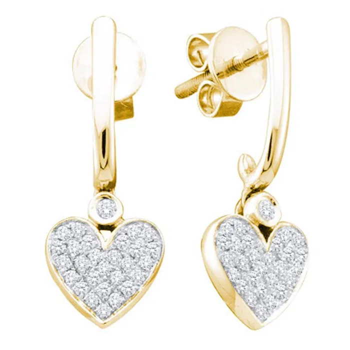 gndatlanta Earrings 14CTWDiamond HEART EARRING
