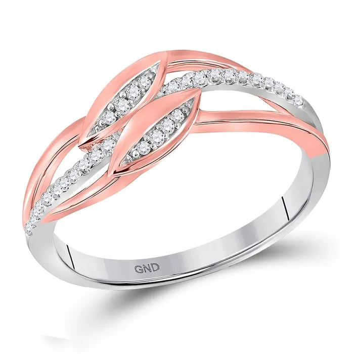 gndatlanta Rings 10k Twotone Gold Round Diamond Fashion Ring 110 Cttw