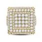 gndatlanta Rings 10k Yellow Gold Round Diamond Square Ring 313 Cttw