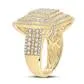 gndatlanta Rings 10k Yellow Gold Round Diamond Square Ring 313 Cttw