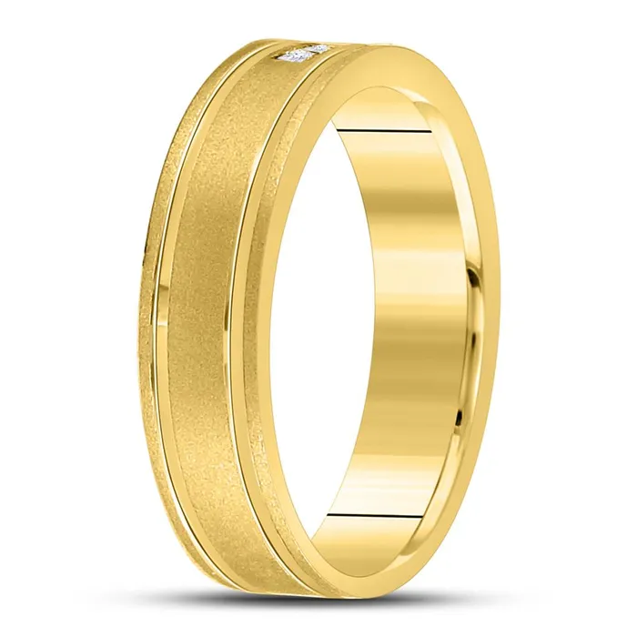 gndatlanta Rings 14k Yellow Gold Princess Diamond Wedding Band Ring 18 Cttw