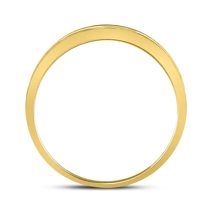 gndatlanta Rings 14k Yellow Gold Princess Diamond Wedding Band Ring 18 Cttw