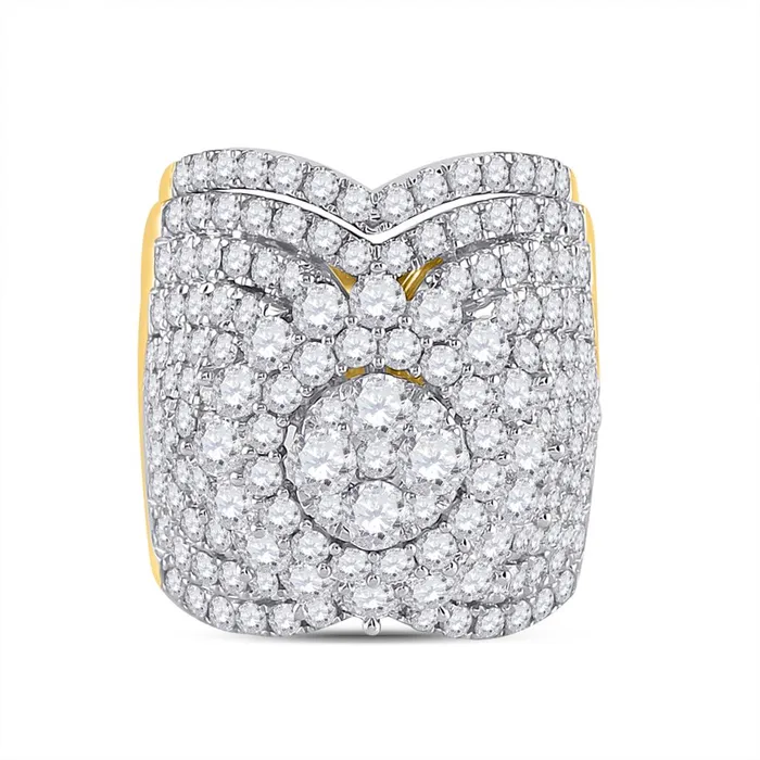 gndatlanta Rings 14k Yellow Gold Round Diamond Bridal Wedding Ring Set 5 Cttw