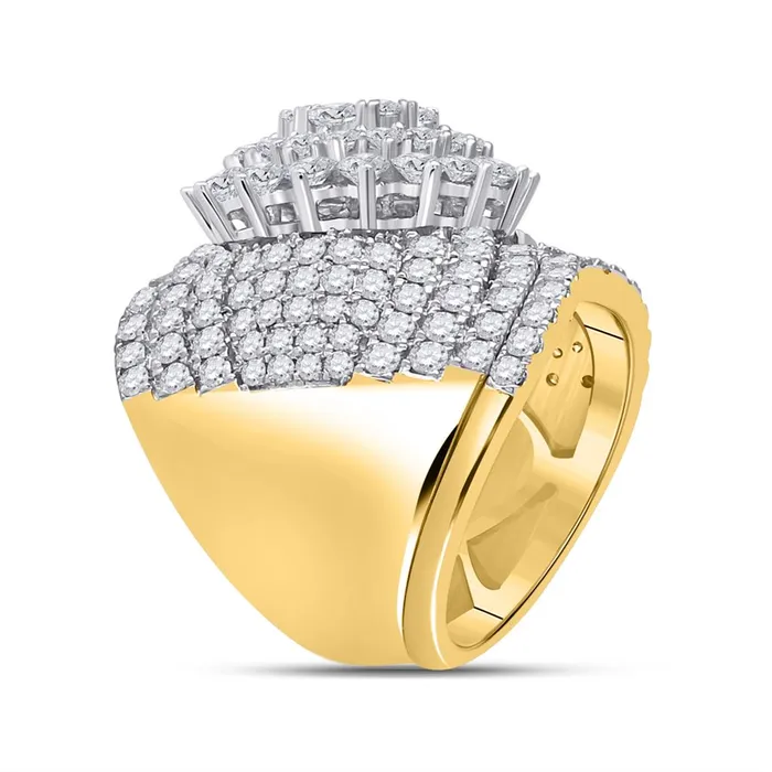 gndatlanta Rings 14k Yellow Gold Round Diamond Bridal Wedding Ring Set 5 Cttw