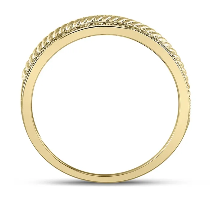 gndatlanta Rings 14k Yellow Gold Round Diamond Wedding Rope Band Ring 34 Cttw