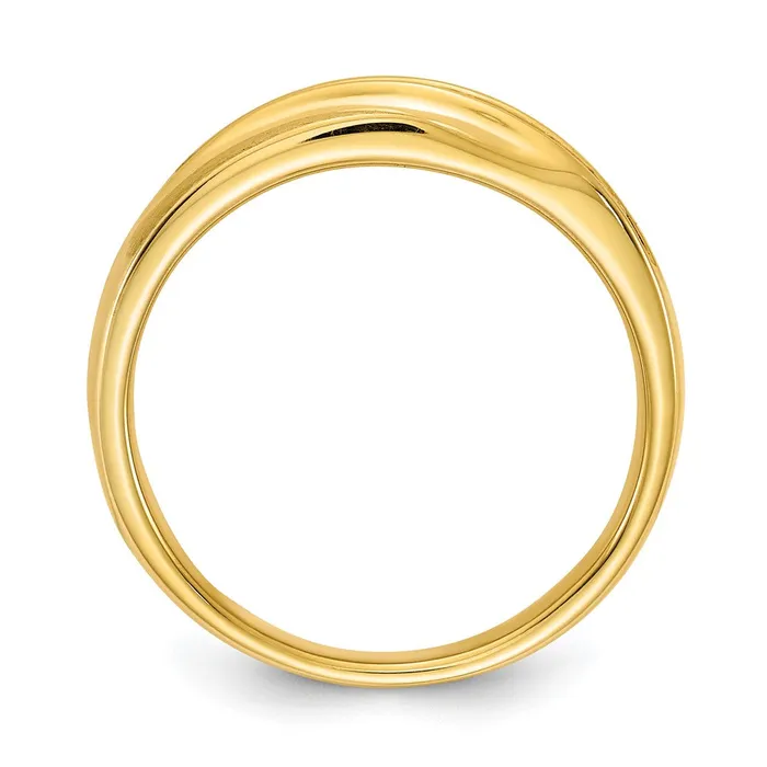 Goldia 020ct CZ Solid Real 14k Mens Wedding Band Ring Satin EW Rings