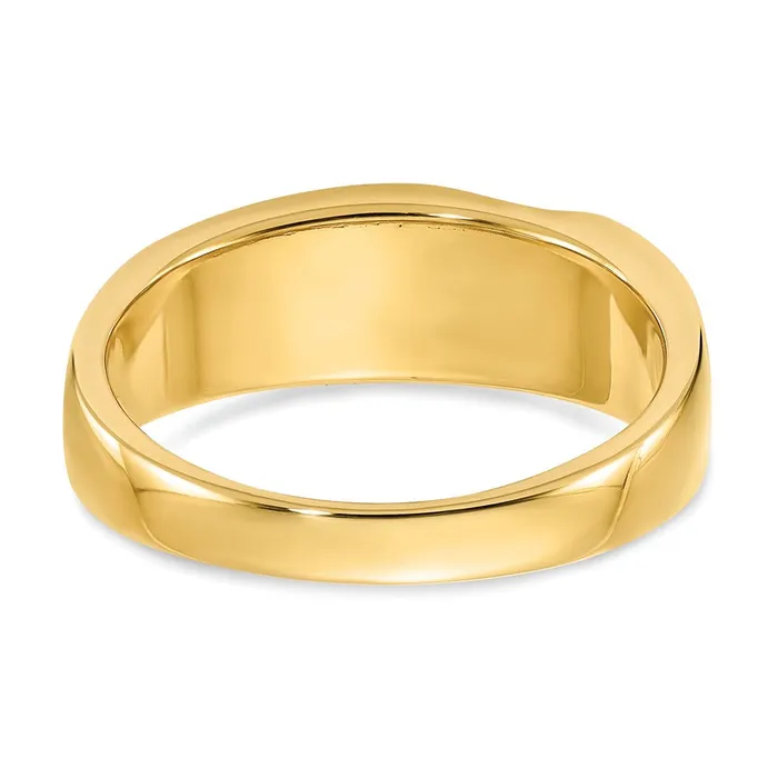 Goldia 020ct CZ Solid Real 14k Mens Wedding Band Ring Satin EW Rings