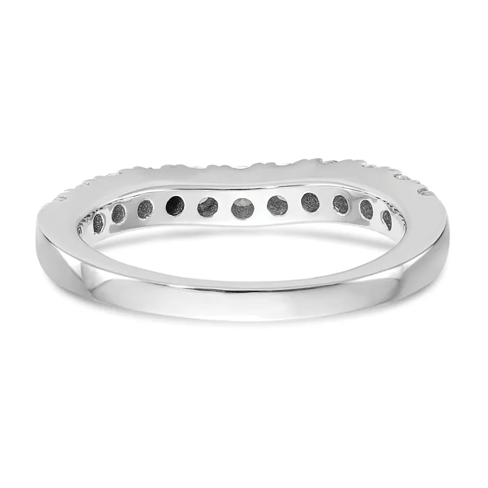 Goldia 075ct CZ Solid Real 14K White Gold Wedding Wedding Band Ring Rings