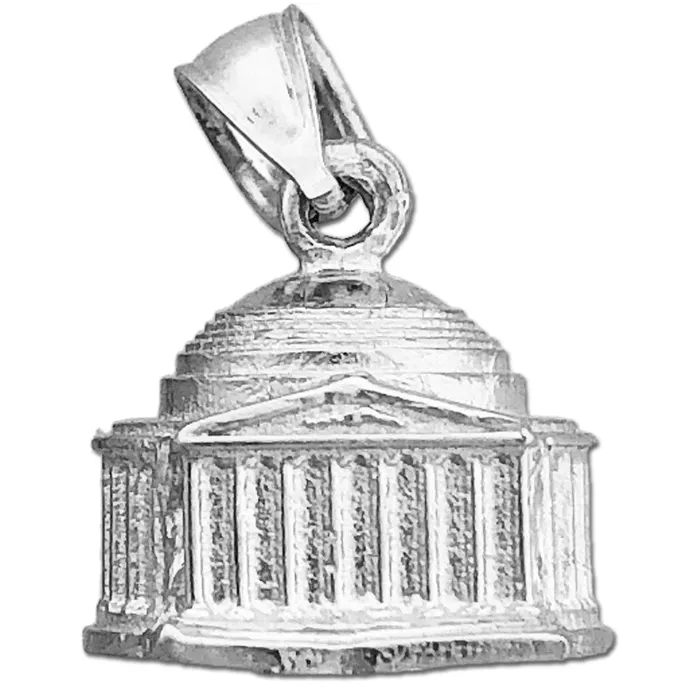 Goldia 14K Gold 3D Washington DC Jefferson Memorial Charm Charm Necklaces