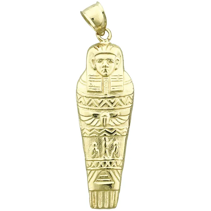 Goldia 14K Gold Egyptian Sarcophagus Pendant PreStyled Sets