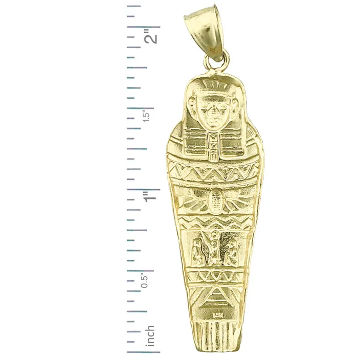Goldia 14K Gold Egyptian Sarcophagus Pendant PreStyled Sets