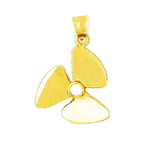 Goldia 14K Gold Ship Propeller Pendant PreStyled Sets