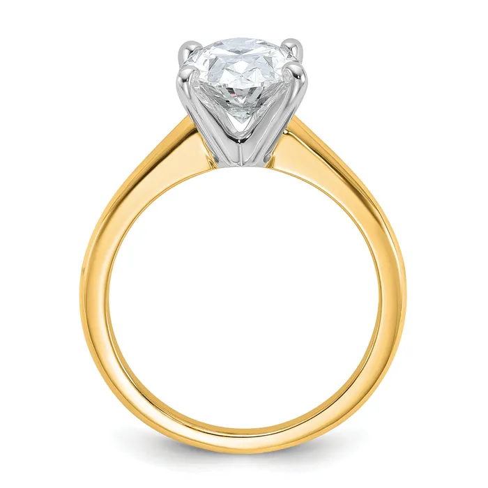 Goldia 14k Twotone 2 12 Ct Lab Grown Diamond VSSI G Oval Solitare Engagement Ring Rings