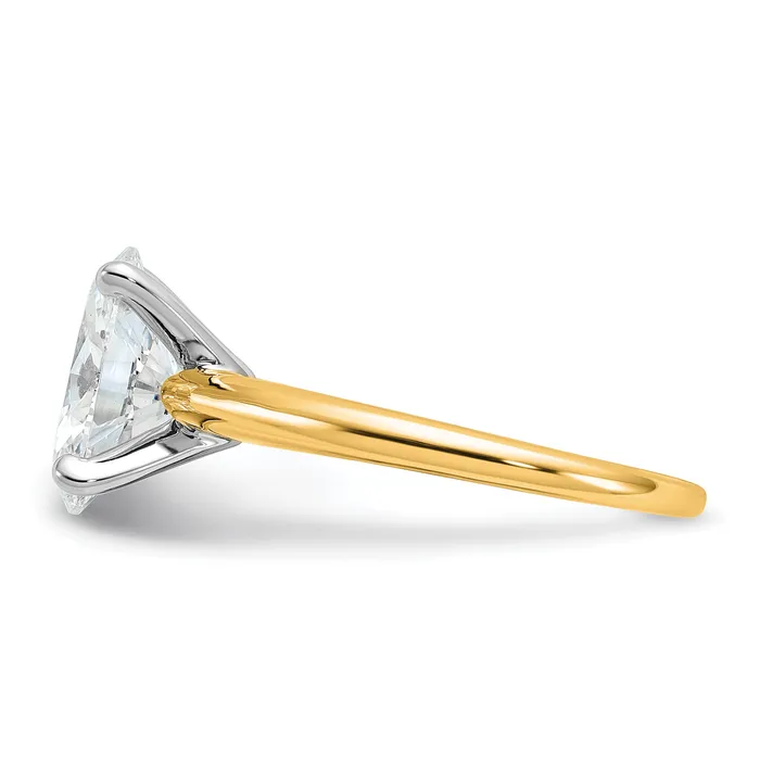 Goldia 14k Twotone 2 12 Ct Lab Grown Diamond VSSI G Oval Solitare Engagement Ring Rings