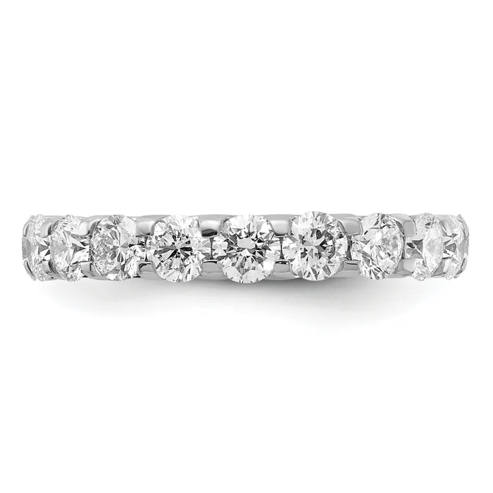 Goldia 14k White Gold 3 Ct Lab Grown Diamond VSSI G Shared Prong Eternity Band Ring Rings