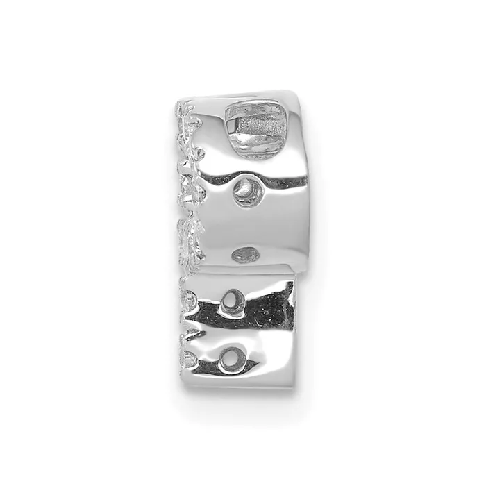 Goldia 14K White Gold Real Diamond Letter P Initial Charm Charm Necklaces