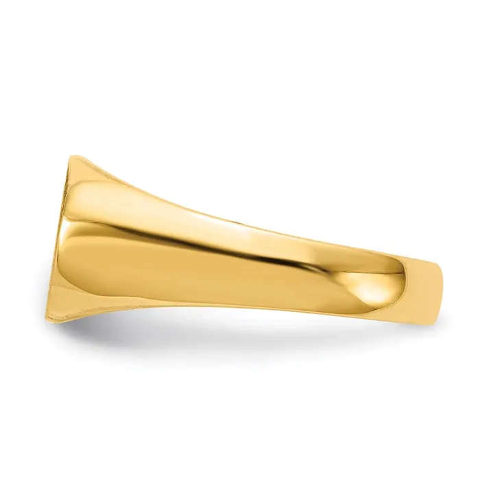 Goldia 14K Yellow Gold 80x135mm Closed Back Signet Ring Rings