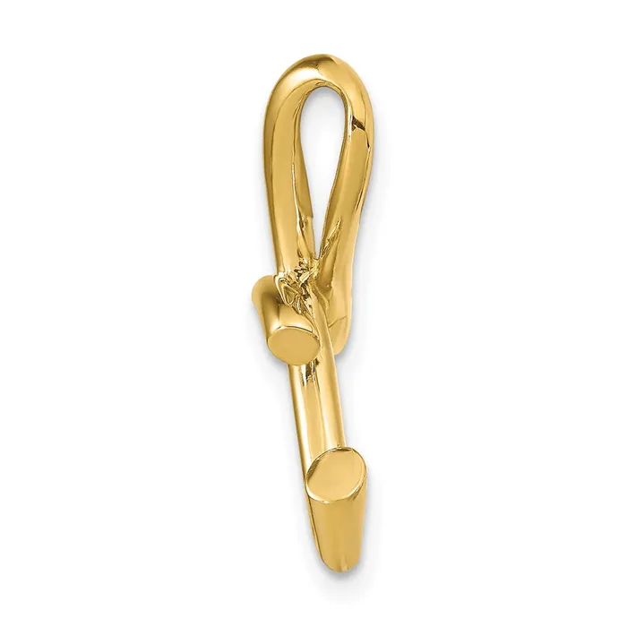 Goldia 14k Yellow Gold Polished Letter T Initial Slide Necklaces