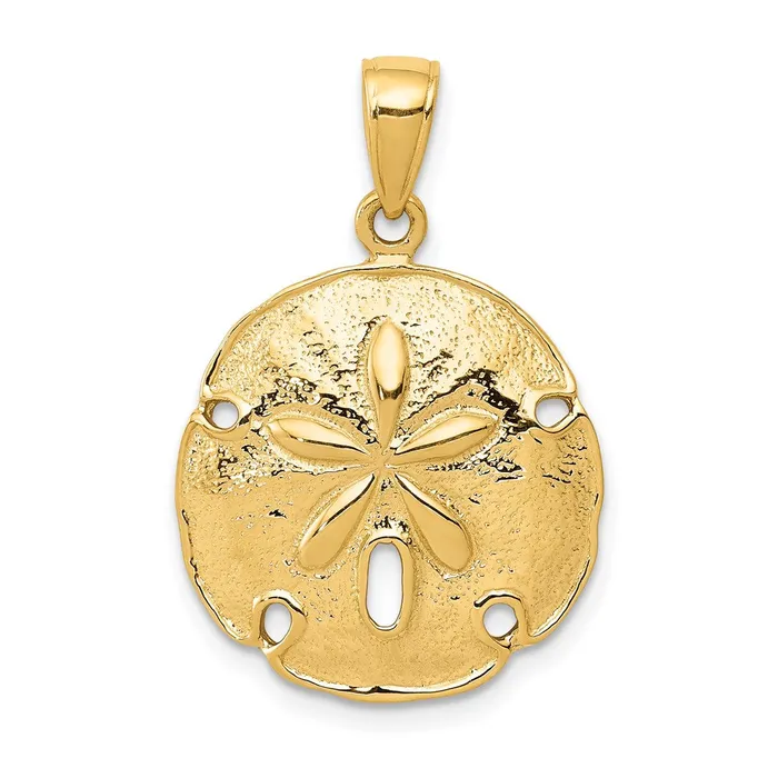 Goldia 14k Yellow Gold Sand Dollar Pendant PreStyled Sets