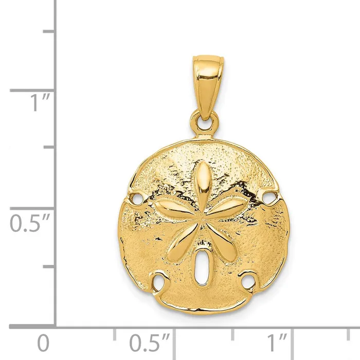 Goldia 14k Yellow Gold Sand Dollar Pendant PreStyled Sets