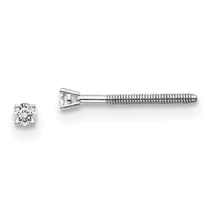 goldiaca Earrings 14kw 05ct SI3 G I Diamond Stud Thread onoff Post Earrings