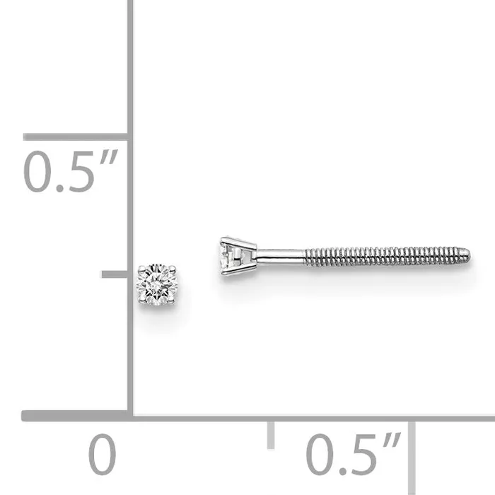 goldiaca Earrings 14kw 05ct SI3 G I Diamond Stud Thread onoff Post Earrings
