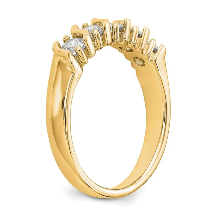 goldiaca Rings 14K Yellow Gold 5Stone Real Diamond Band