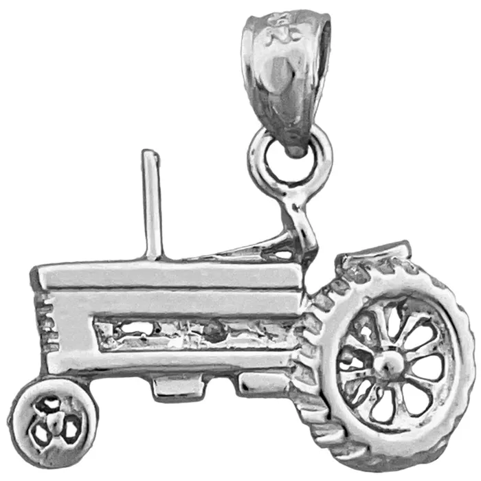 Goldia Charm Necklaces 14K Gold Tractor Charm