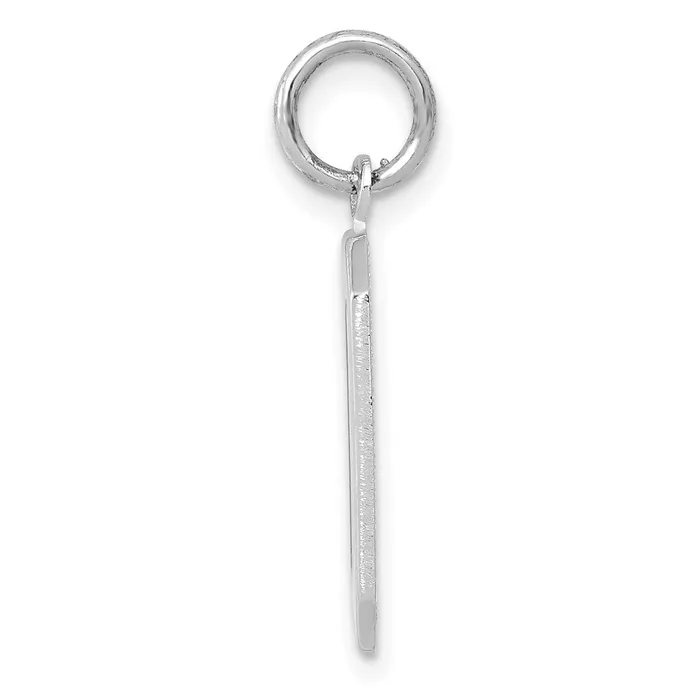Goldia Charm Necklaces 14k White Goldw Medium Polished Number 0 Charm