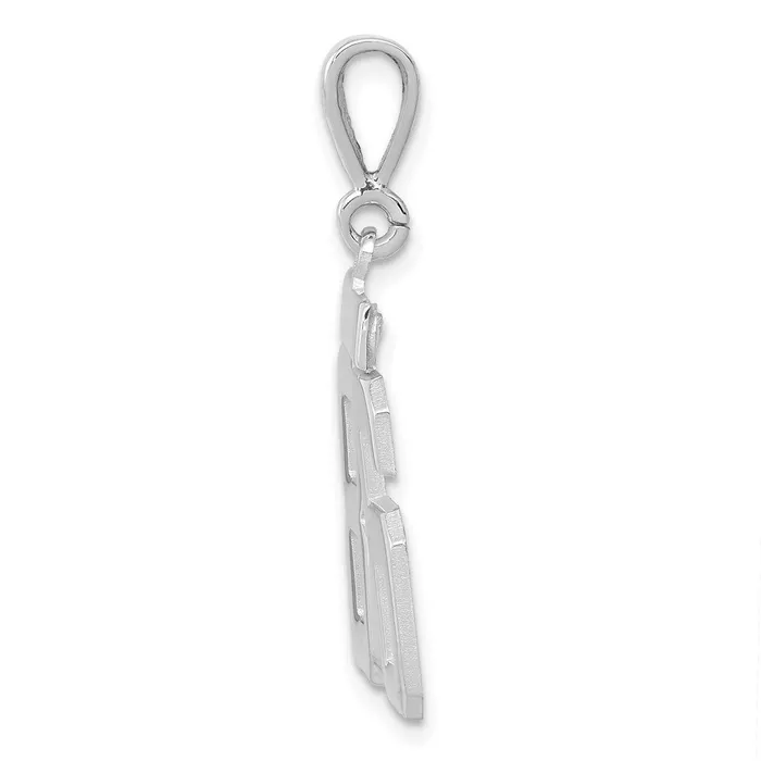 Goldia Charm Necklaces 14k White Goldw Medium Polished Number 86 Charm