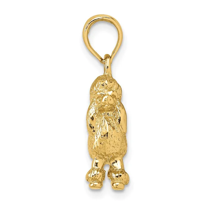 Goldia Charm Necklaces 14k Yellow Gold 3D Poodle Dog Charm