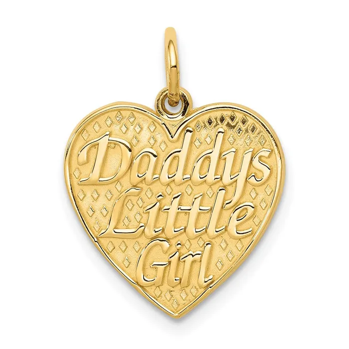 Goldia Charm Necklaces 14k Yellow Gold DADDYS LITTLE GIRL Charm