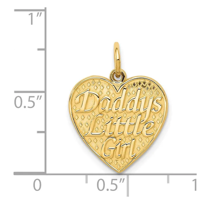 Goldia Charm Necklaces 14k Yellow Gold DADDYS LITTLE GIRL Charm