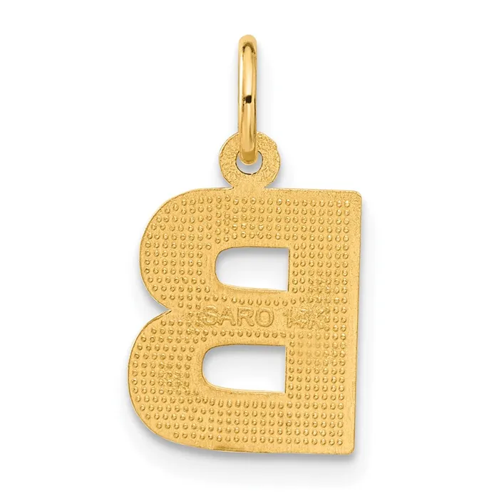 Goldia Charm Necklaces 14k Yellow Gold Letter B Initial Charm