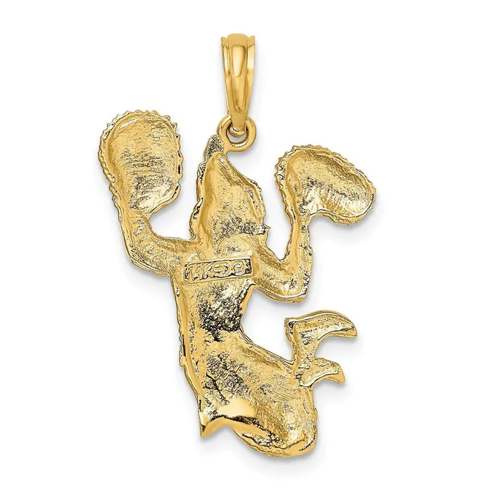 Goldia Charm Necklaces 14k Yellow Gold Solid OpenBacked Cheerleader Charm