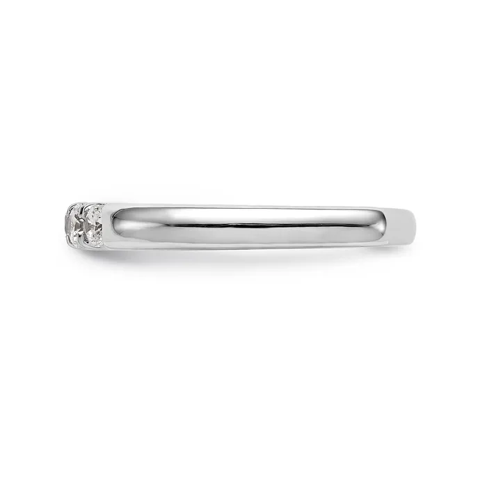 Goldiacom 14K White Gold Diamond Wedding Band Rings
