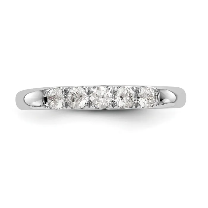 Goldiacom 14K White Gold Diamond Wedding Band Rings