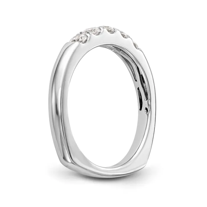 Goldiacom 14K White Gold Diamond Wedding Band Rings