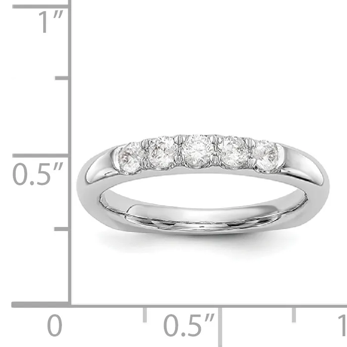 Goldiacom 14K White Gold Diamond Wedding Band Rings