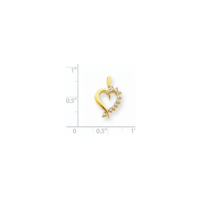 Goldiacom Necklaces 14k VS Diamond heart pendant