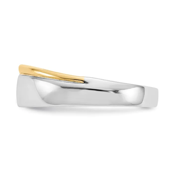 Goldiacom Rings 14k TwoTone Gold Square Real Diamond Mens Ring