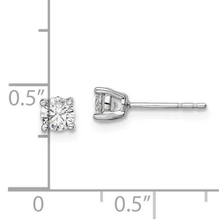 Goldia Earrings 14k White Gold 12 Ct Lab Grown Diamond VSSI G Post Earrings
