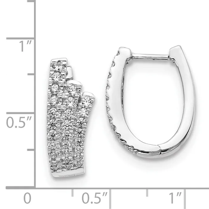 Goldia Earrings 14k White Gold Real Diamond Earrings
